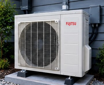 Fujitsu outdoor heat pump unit
